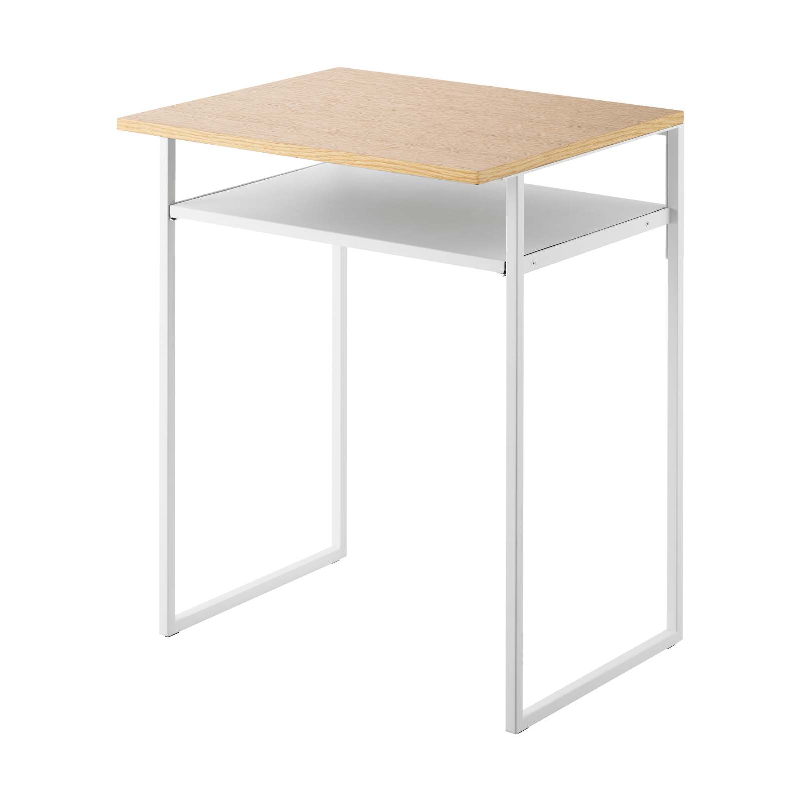 trendform Tisch mit Holzablage/Ausziehplatte TOWER weiss