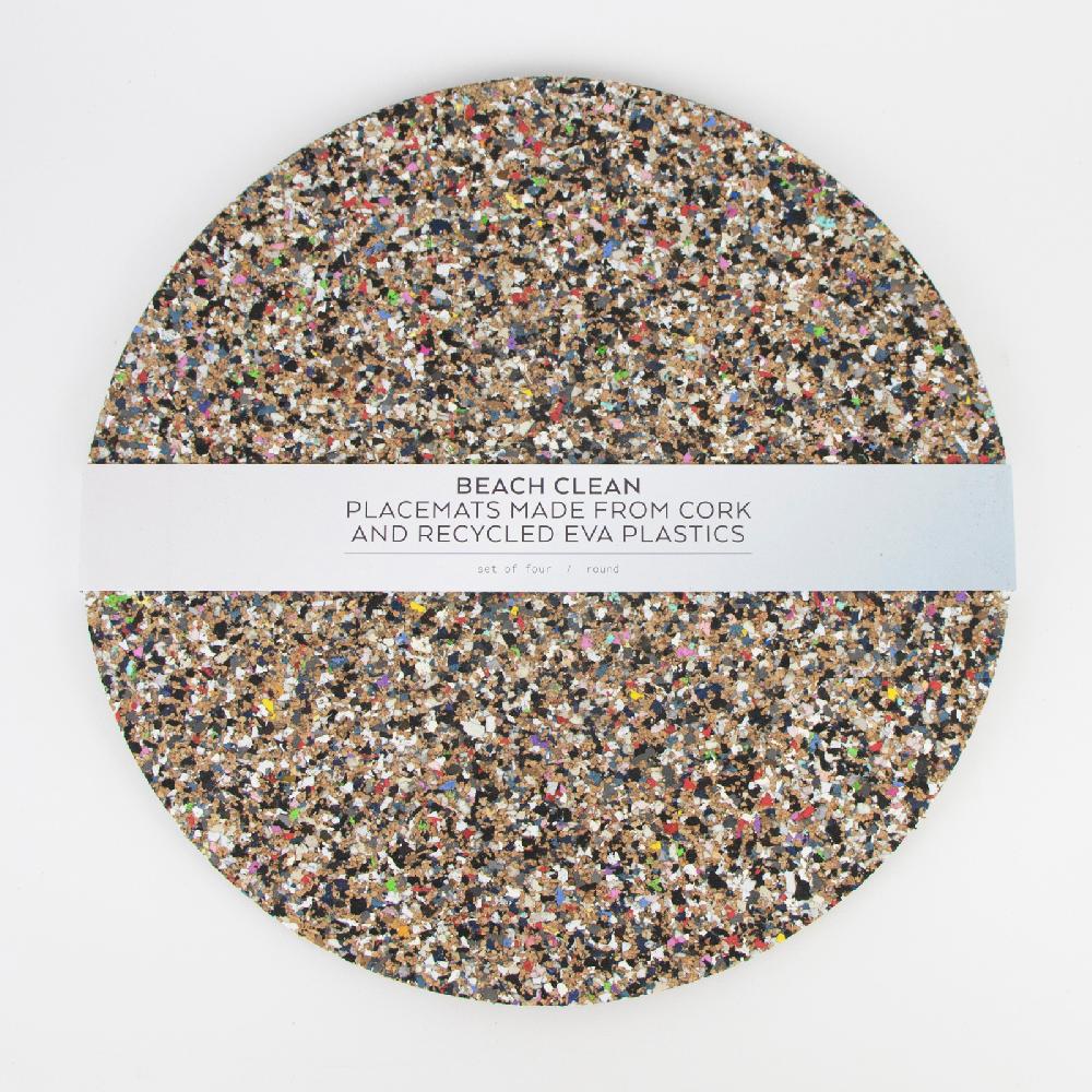 Trendform Tischset BEACH CLEAN CORK ROUND 4er Set Ø38cm