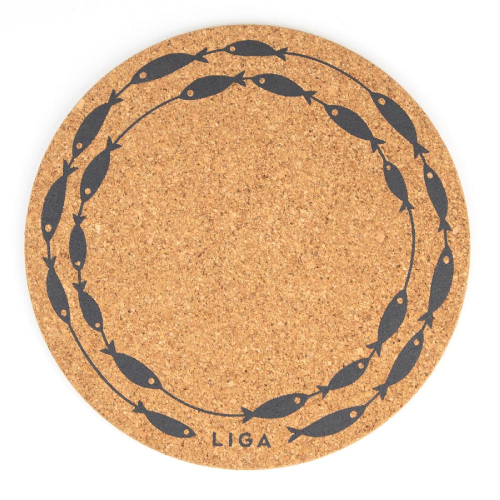 trendform Tischset CORK MAX FISH ON A LINE 2er Set Ø34cm