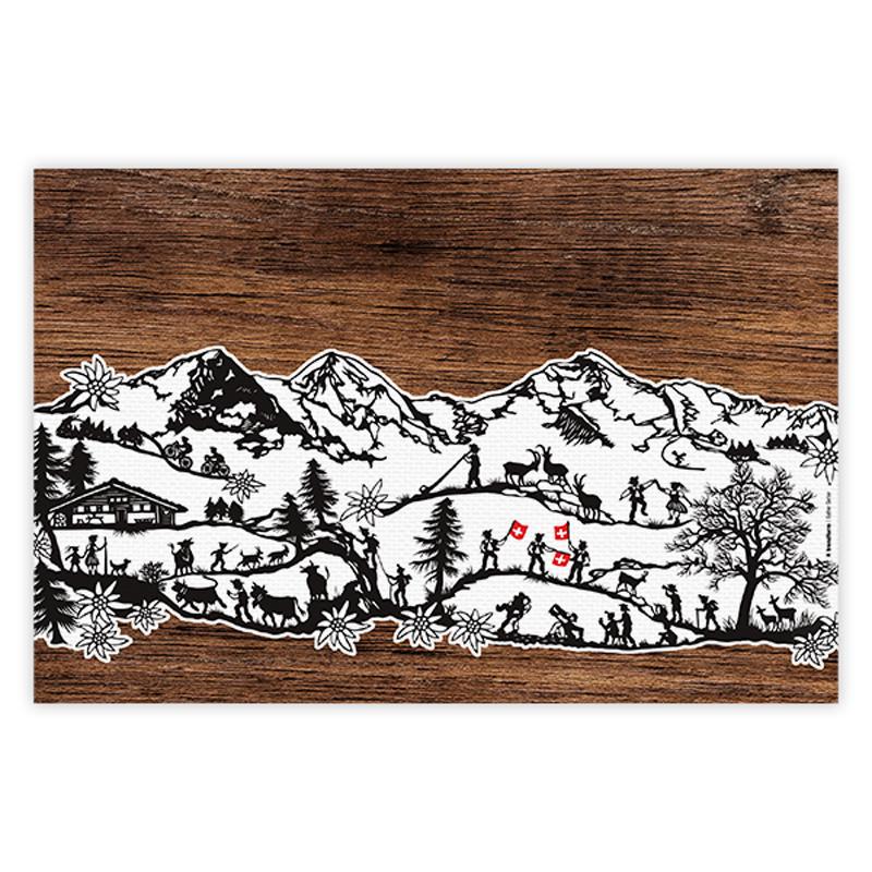 trendform Tischset SWISS WOOD 1 Scherenschnitt Esther Gerber