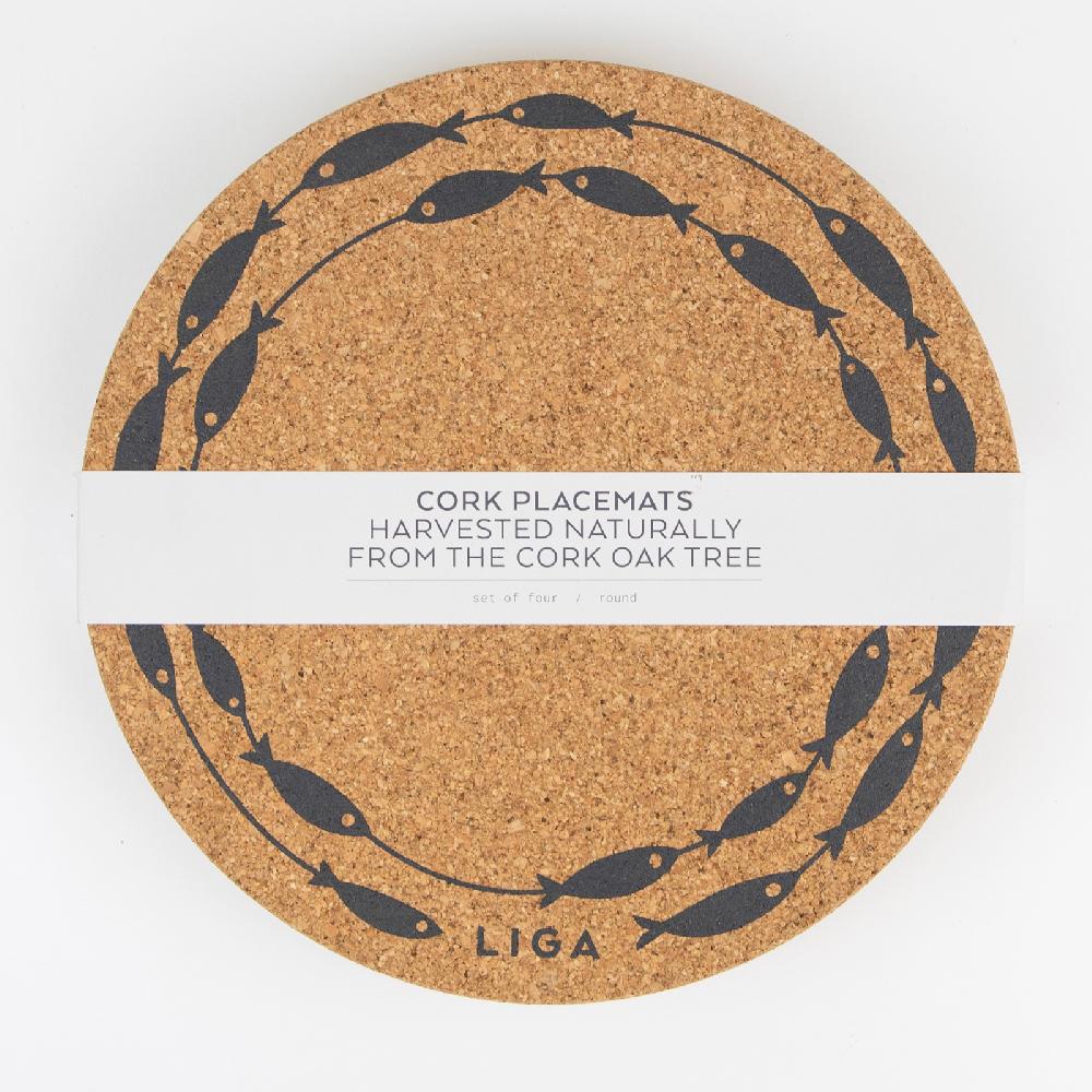 Trendform Tischset/Untersetzer CORK FISH ON A LINE Ø25cm