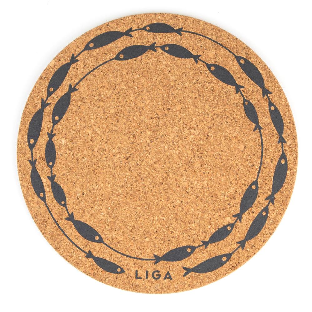 trendform Tischset/Untersetzer CORK FISH ON A LINE Ø25cm