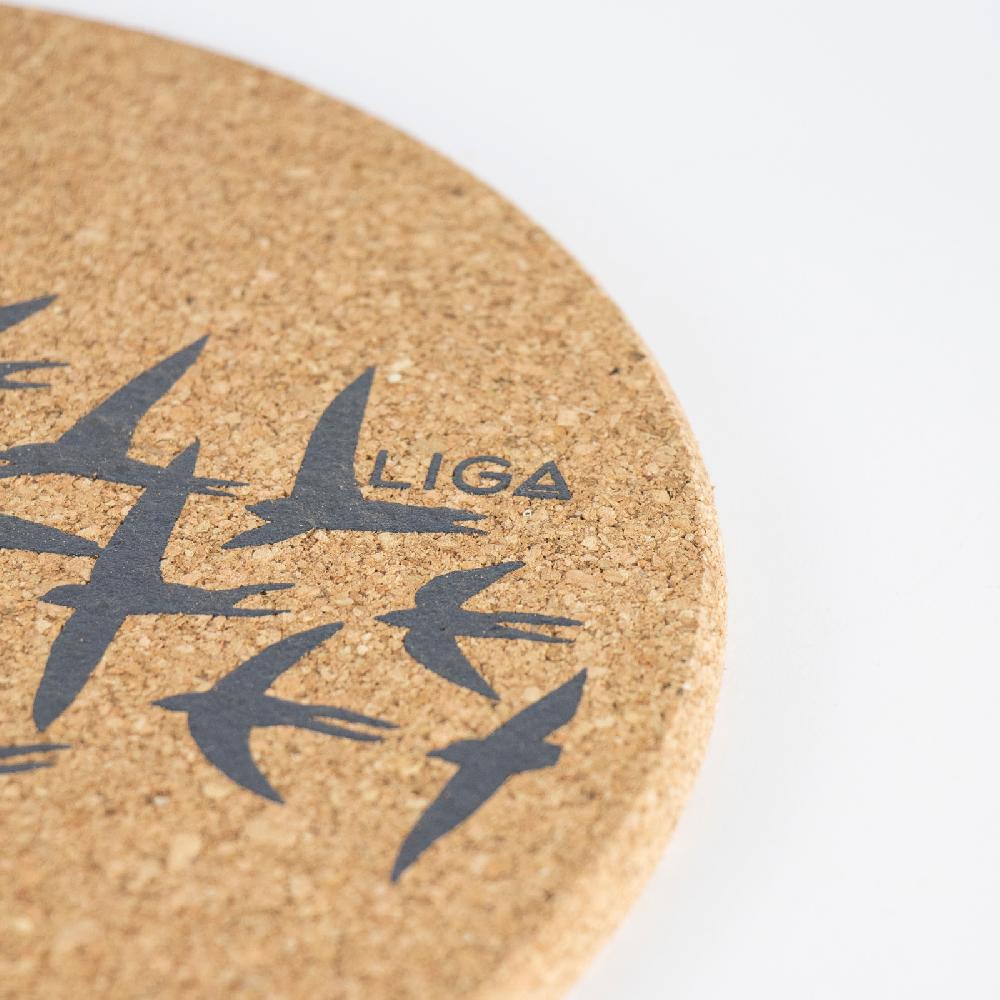 Trendform Tischset/Untersetzer CORK SWALLOWS GREY Ø25cm