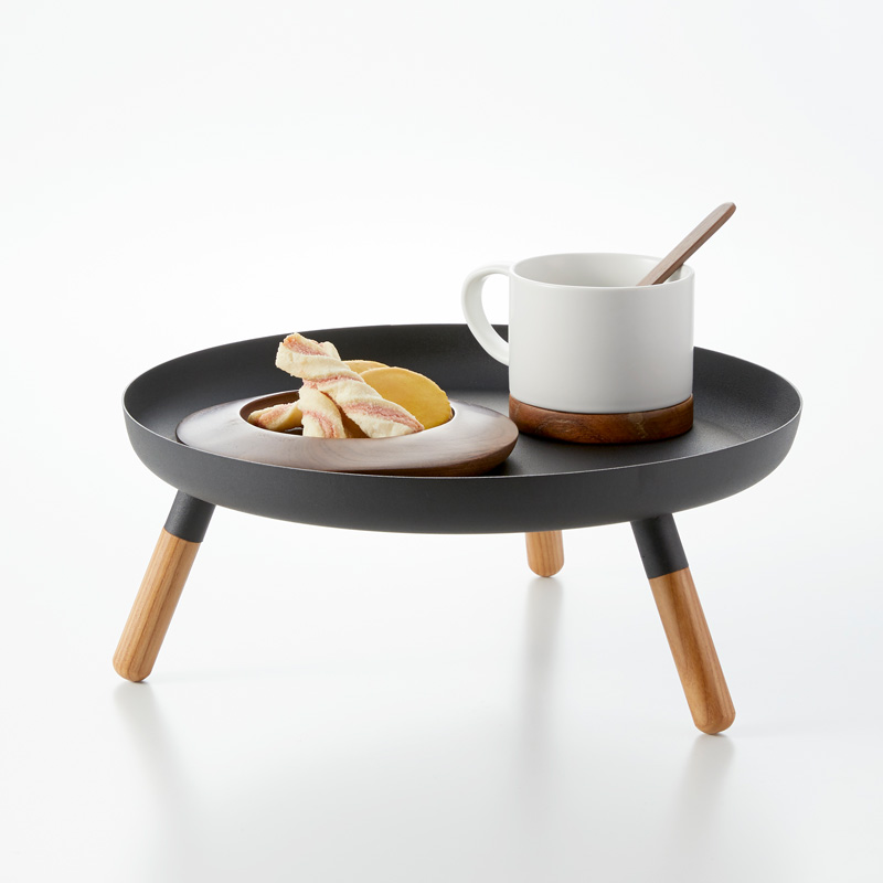 Trendform Ablage/Tablett Mit Füssen PLAIN Schwarz