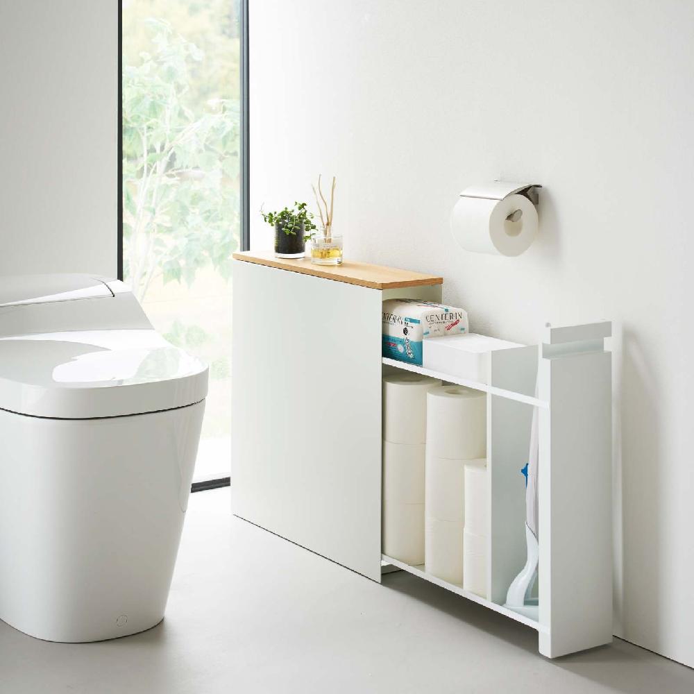 Trendform Auszieh-Regal Mit Holzablage TOWER Weiss