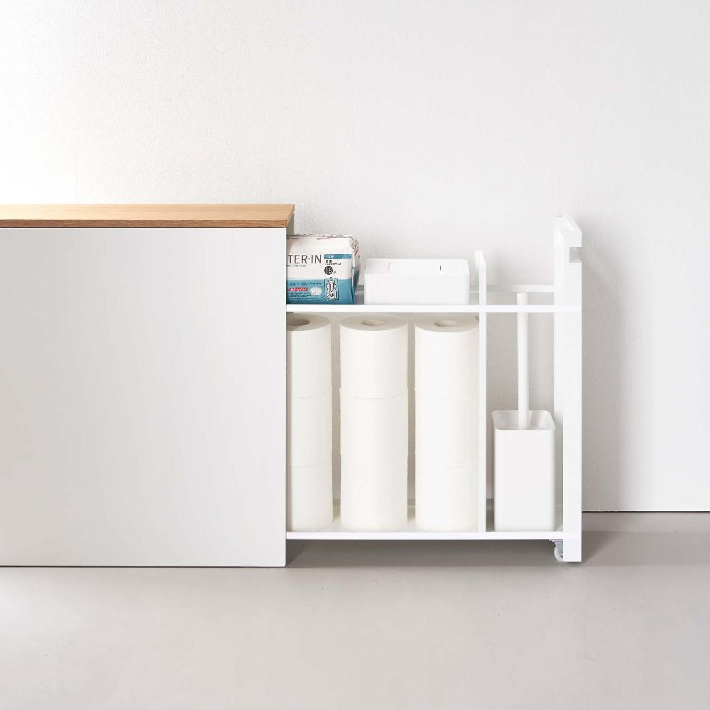 Trendform Auszieh-Regal Mit Holzablage TOWER Weiss