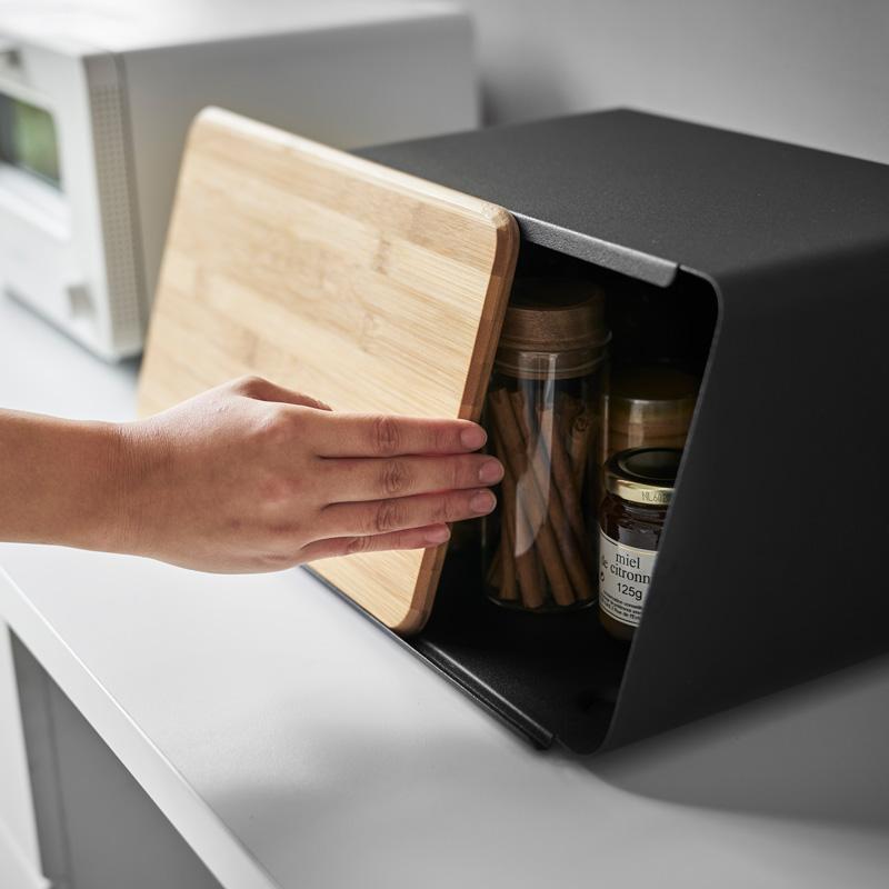 Trendform Brotkasten TOWER Schwarz Mit Deckel