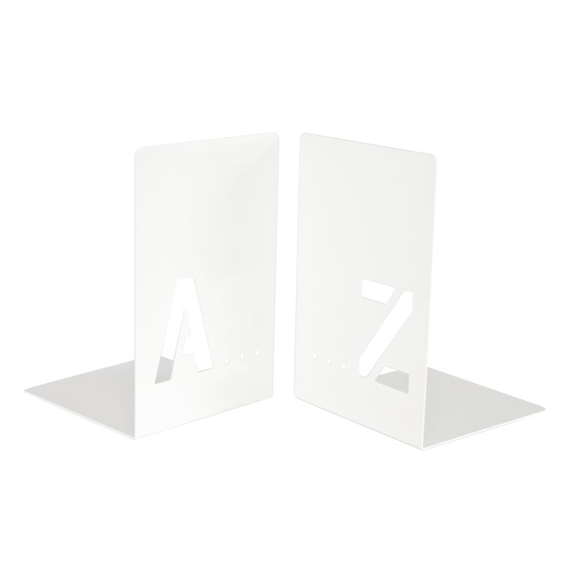 Trendform Buchstützen A-Z 2er Set Weiss