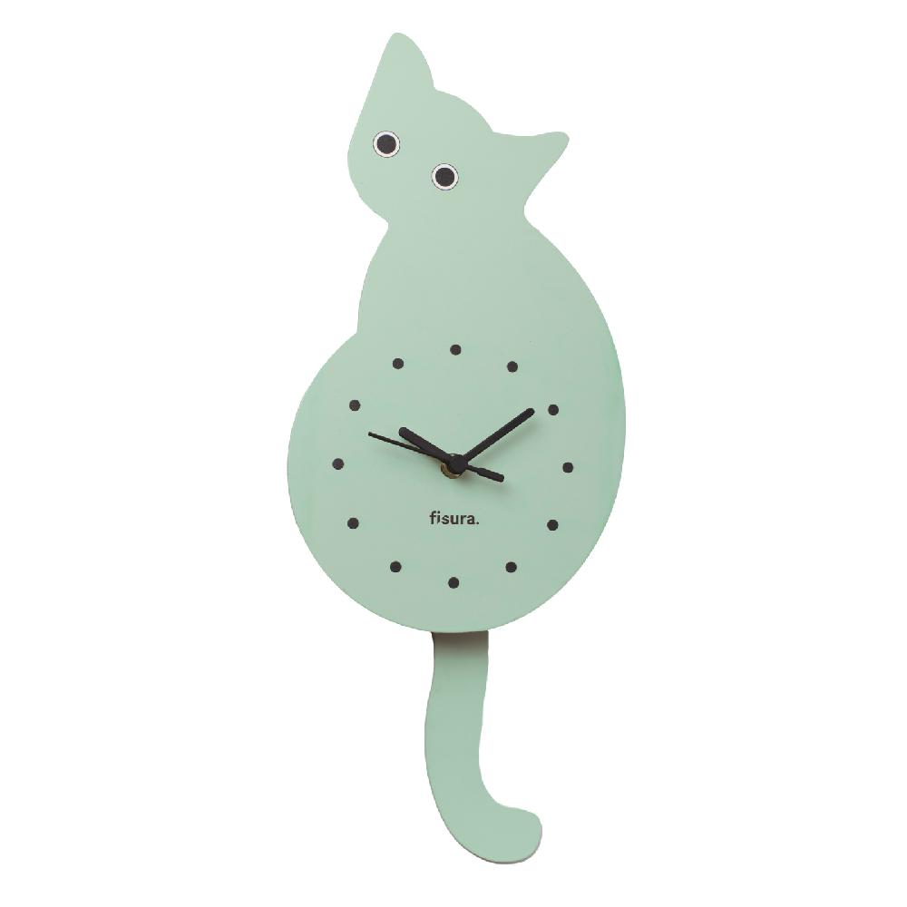 trendform CAT CLOCK - mint