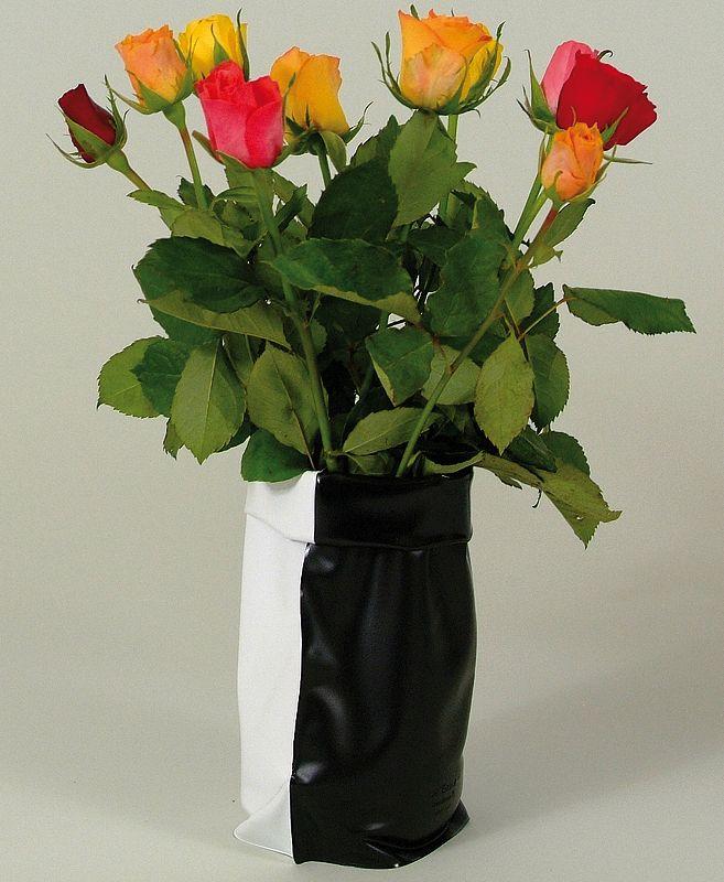 trendform Faltvase LE SACK schwarz/weiss