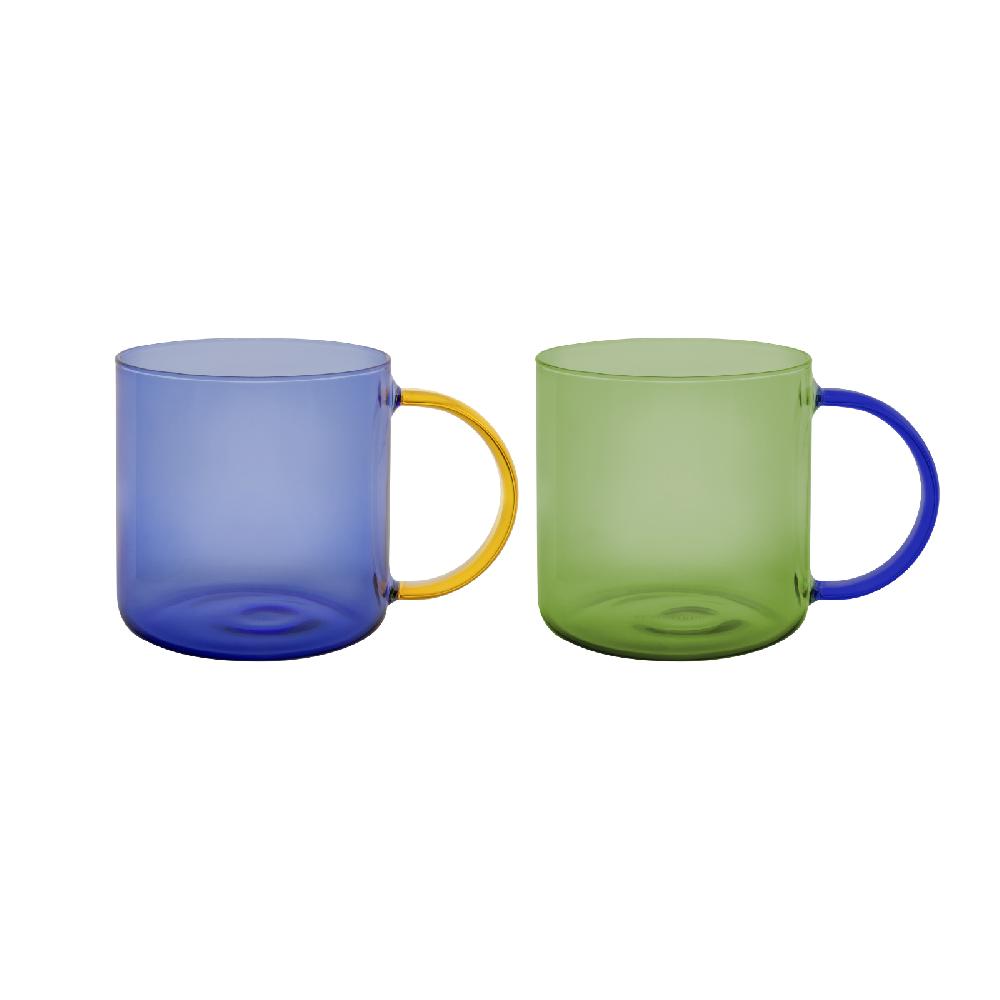 Trendform Glasbecher Fred Green-blue 2er-Set