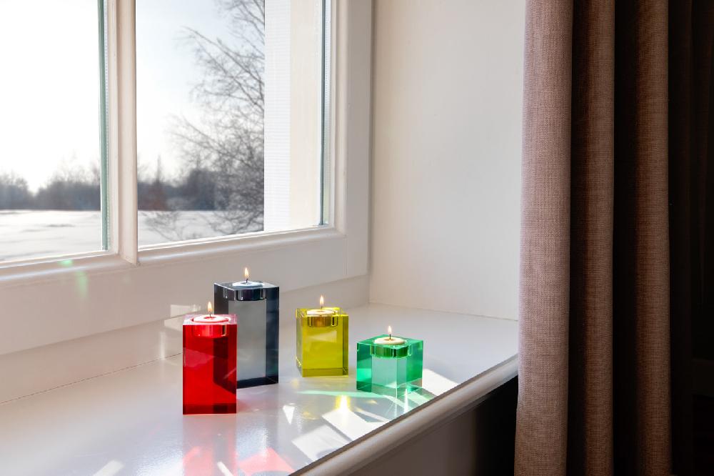 Trendform Glasblock-Kerzenhalter Vela 4er Set