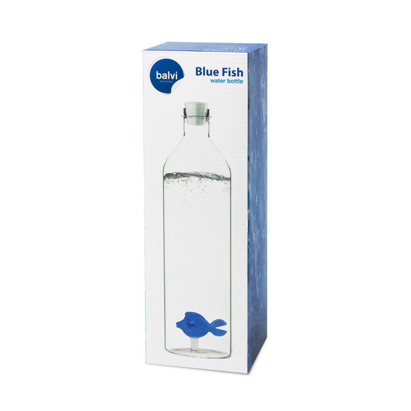 Trendform Glasflasche BLUE FISH 1.2 L Borosilicate