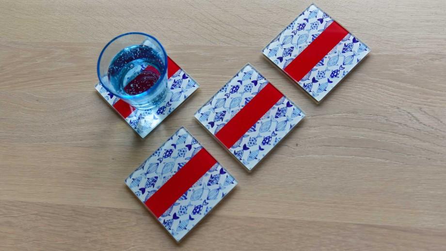 Trendform Glasuntersetzer 4er Set Fish