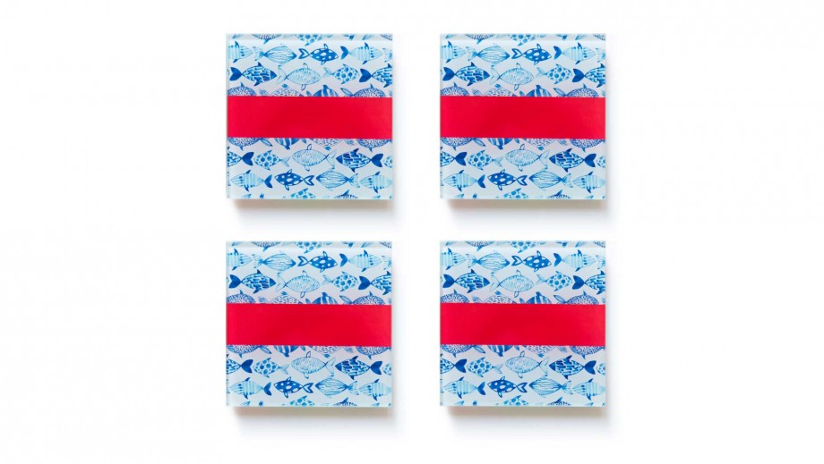 trendform Glasuntersetzer 4er Set Fish