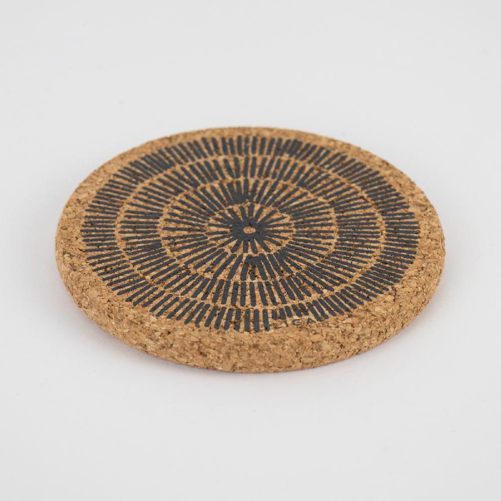 Trendform Glasuntersetzer CORK SANDY LINES GREY