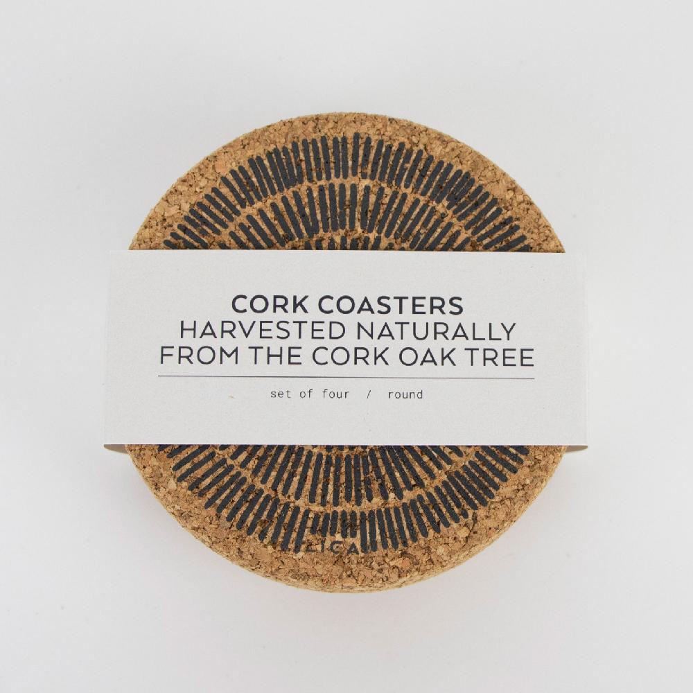 Trendform Glasuntersetzer CORK SANDY LINES GREY