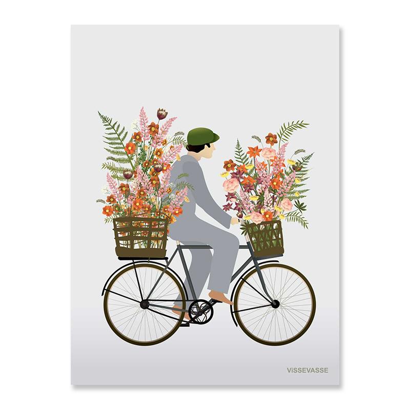 trendform Greeting card Bicycle with flowers