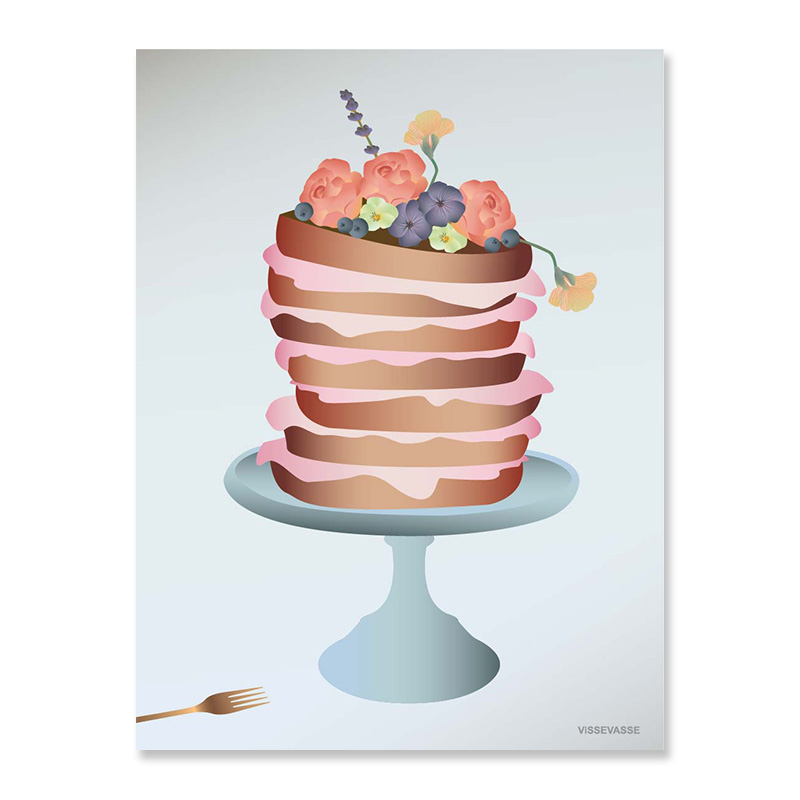 trendform Greeting card Cake with flowers