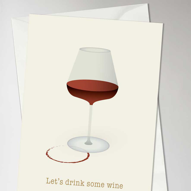 Trendform Greeting Card Let's Drink Some Wine