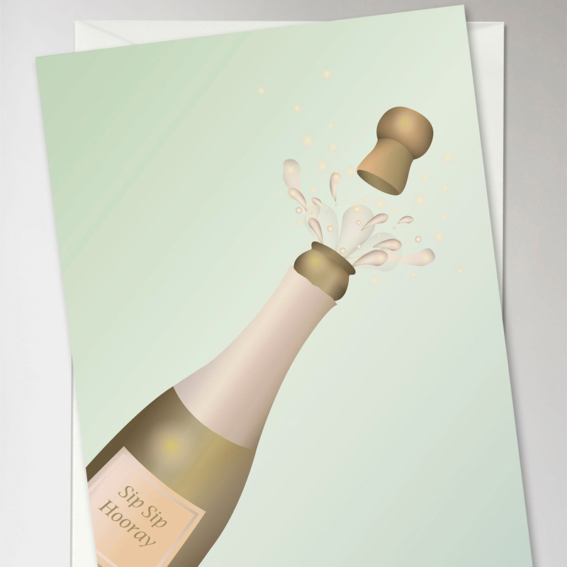 Trendform Greeting Card Sip Sip Hooray