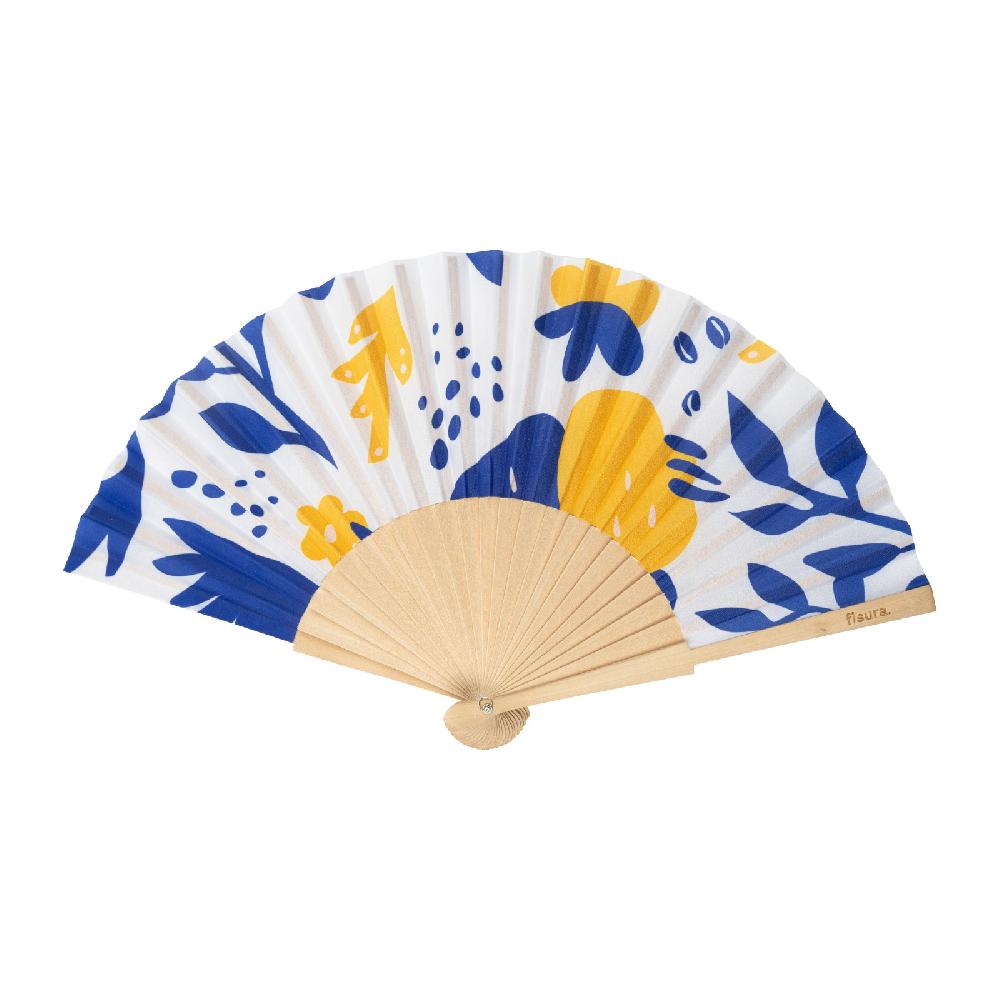 trendform Handfächer BLUE & YELLOW FLOWERS