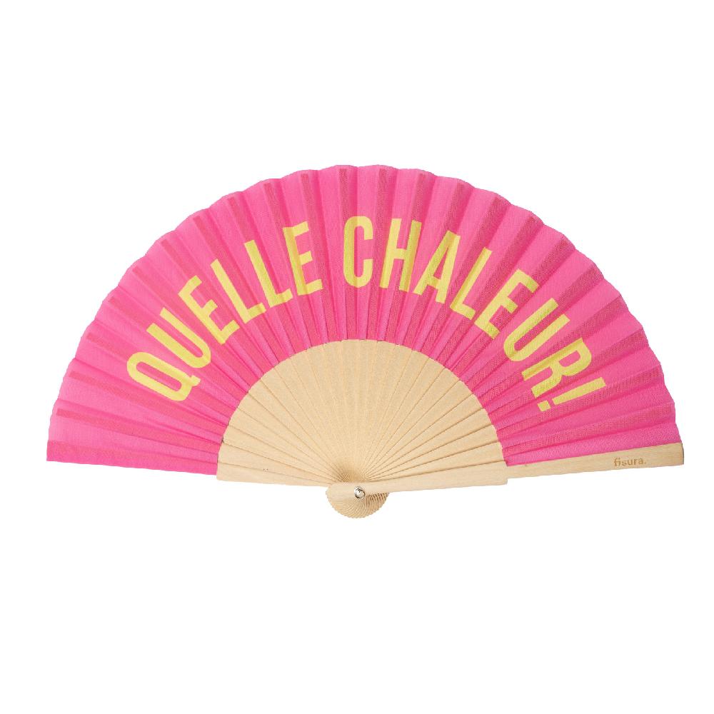 trendform Handfächer QUELLE CHALEUR yellow & pink