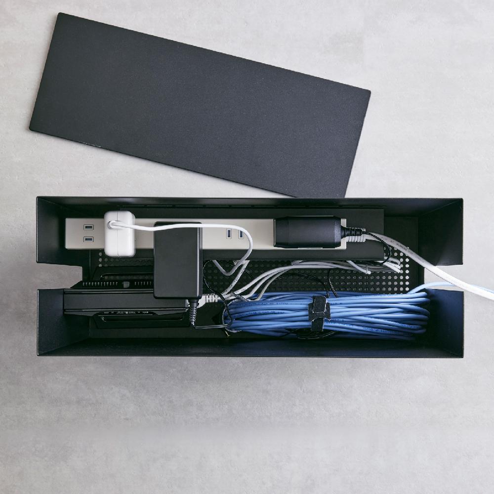 Trendform Kabelbox Mit Rollen TOWER Schwarz