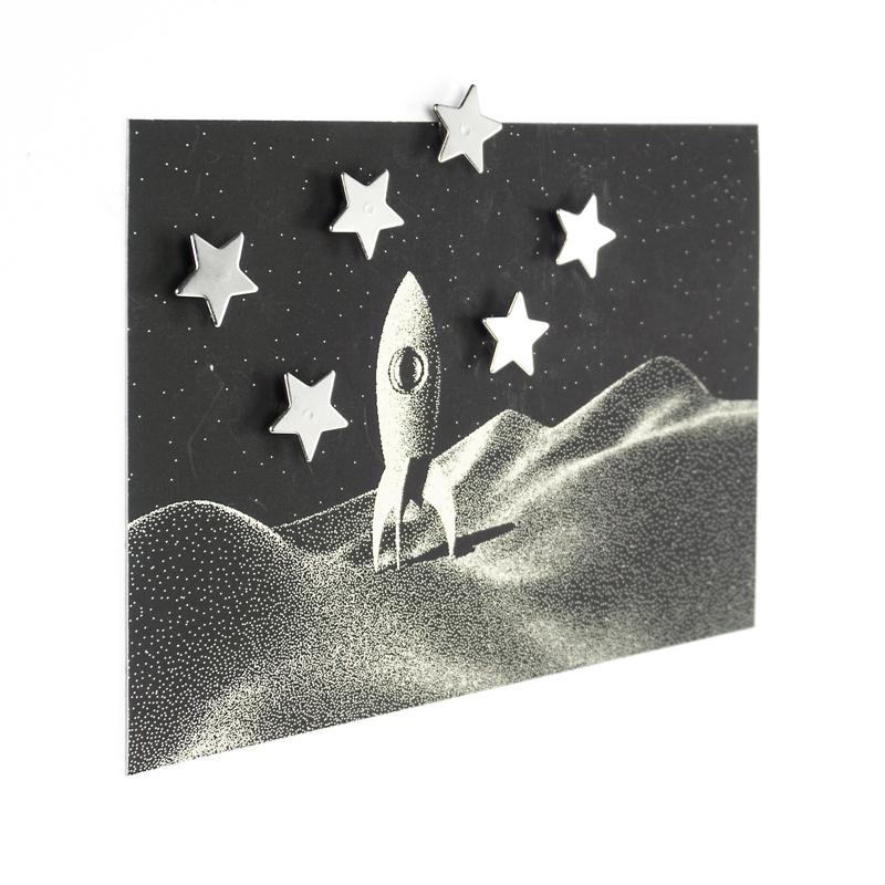 Trendform Magnet STAR 6er Set Verchromt
