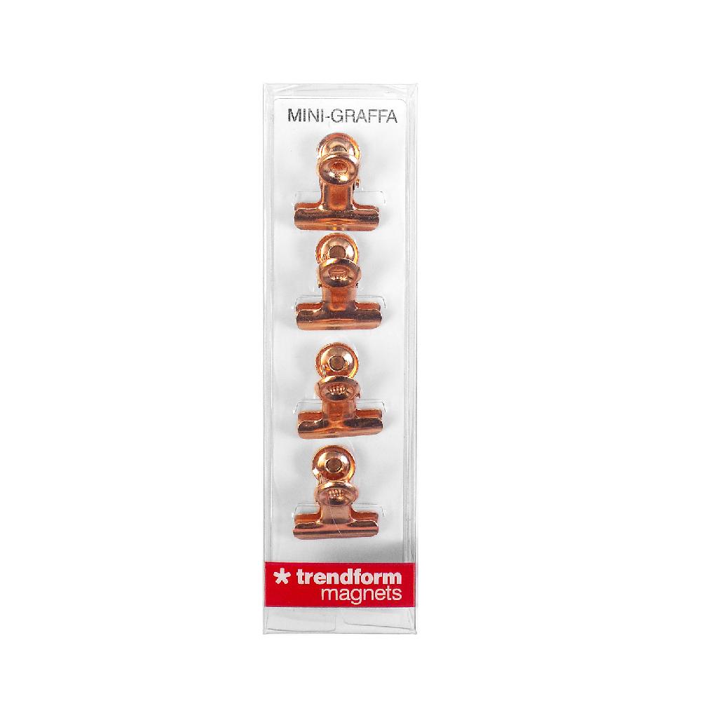 Trendform Magnetclip MINI-GRAFFA 4er Set Kupfer