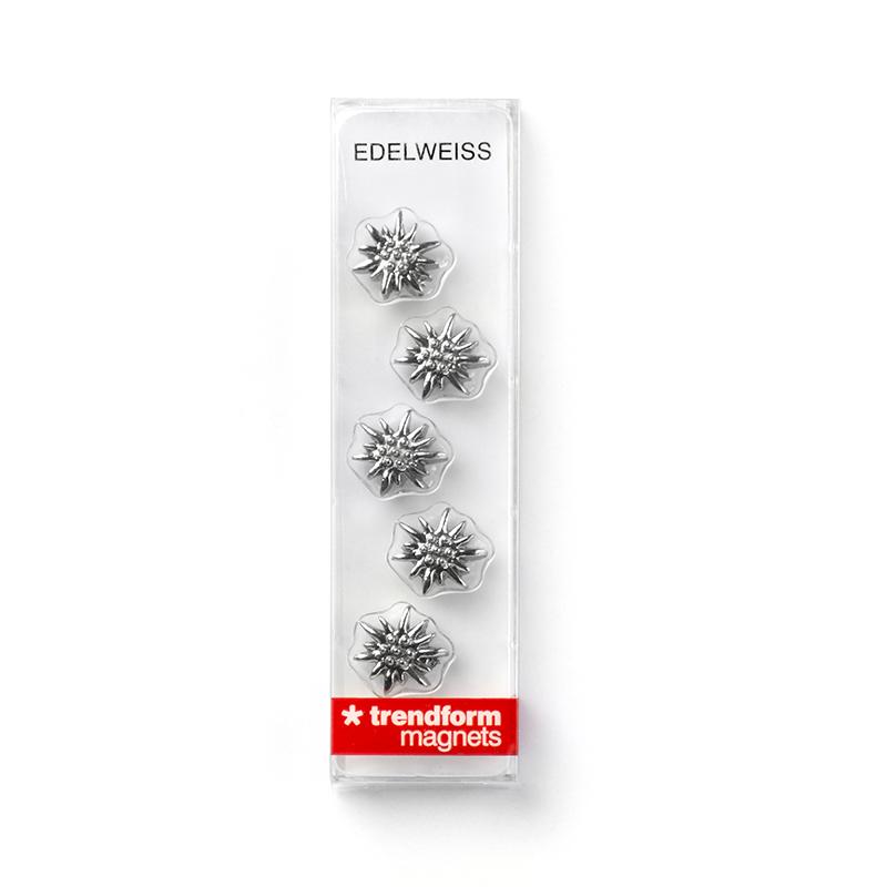Trendform Magnete EDELWEISS 5er Set Silber