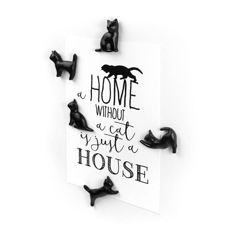Trendform Magnete MEOW 5er Set Schwarz