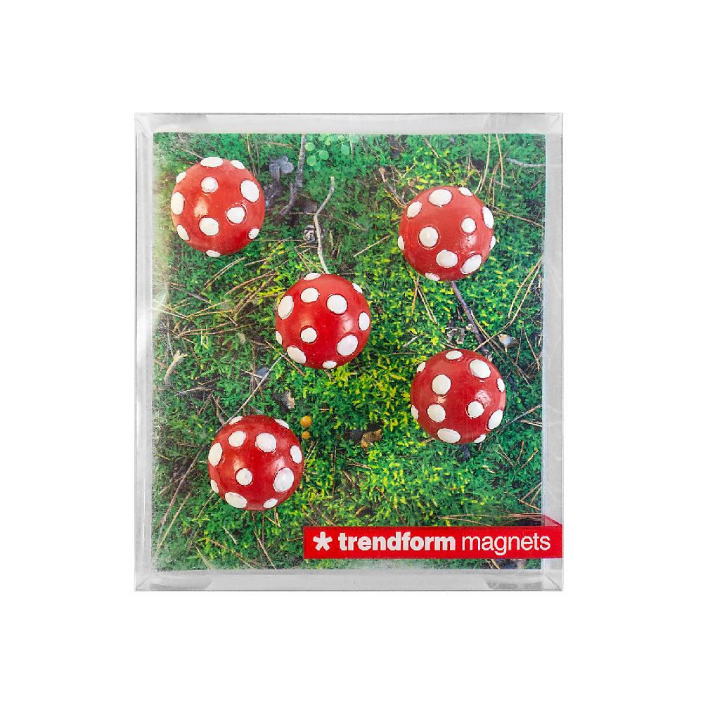 Trendform Magnete MUSHROOM 5er Set Rot/weiss