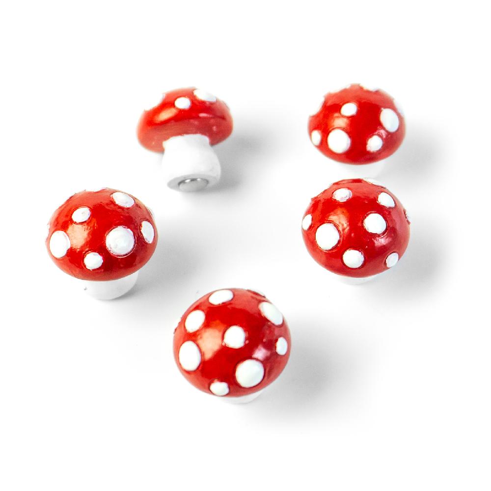 trendform Magnete MUSHROOM 5er Set rot/weiss