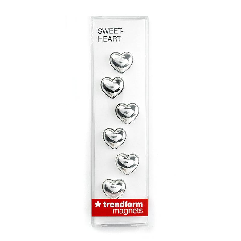 Trendform Magnete SWEETHEART 6er Set Silber