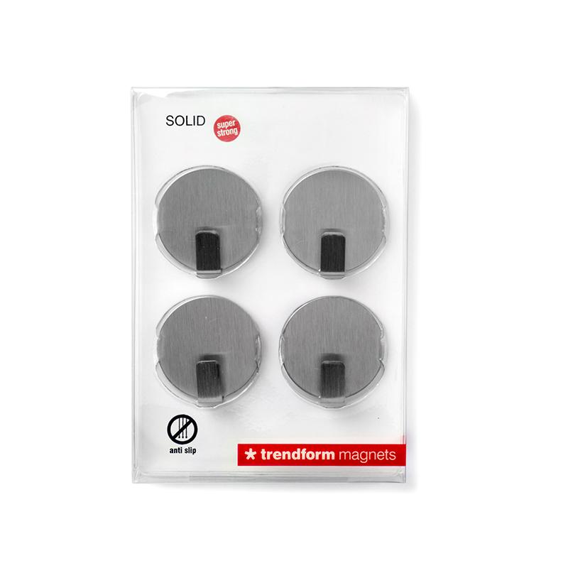 Trendform Magnethaken SOLID 4er Set Edelstahl