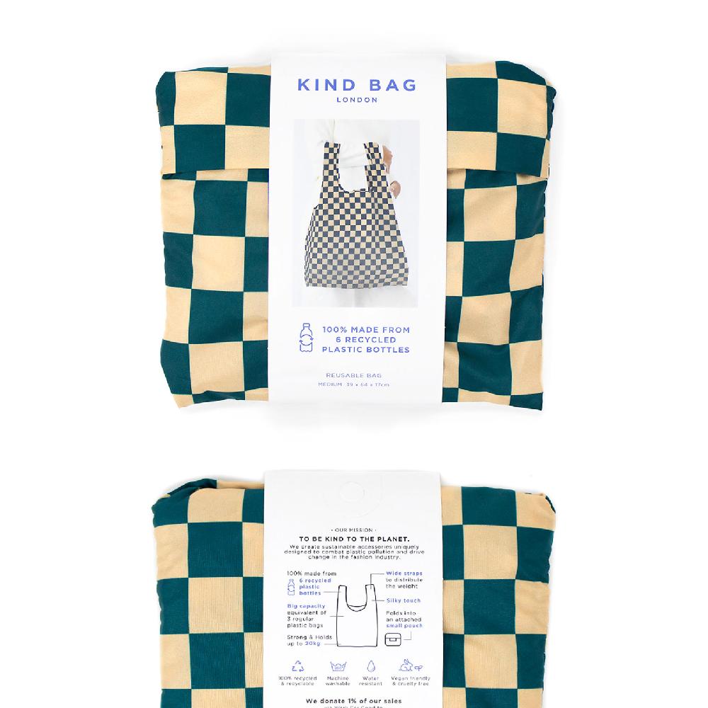 Trendform Medium Bag Checkerb. Teal & Beige