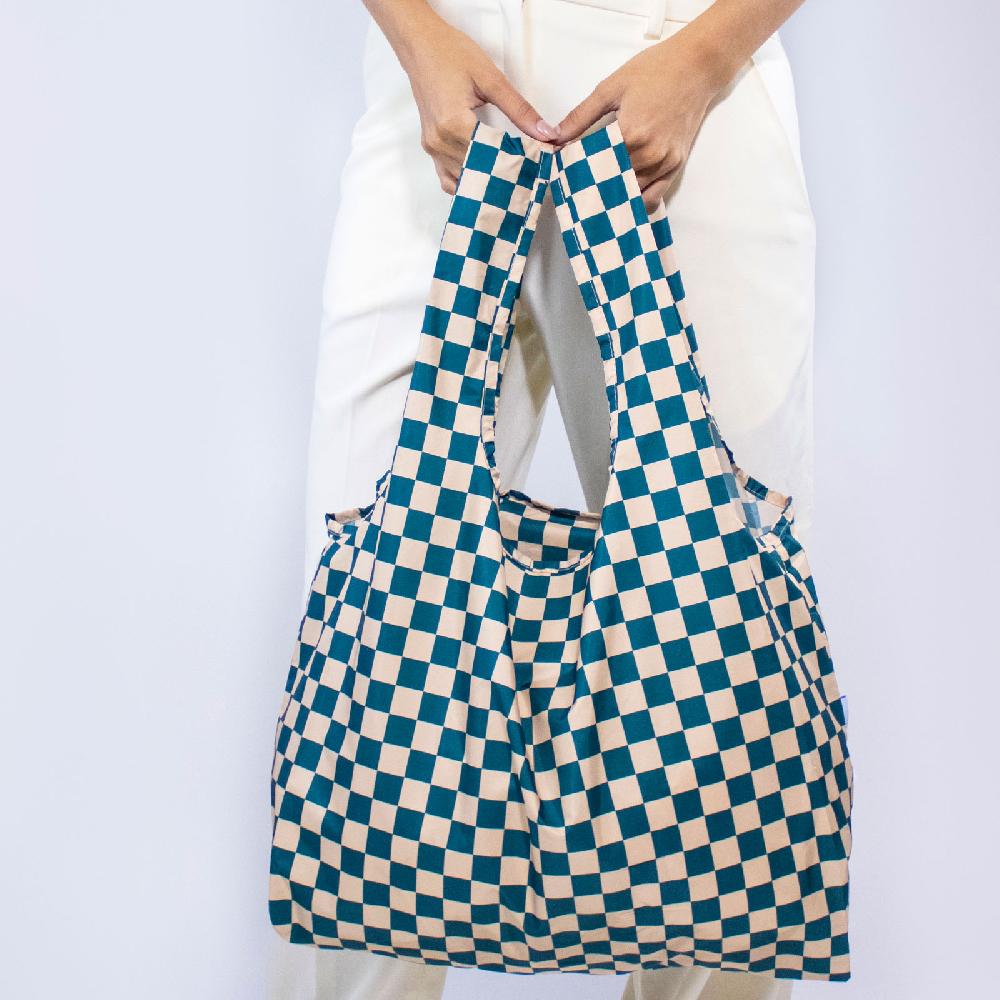 Trendform Medium Bag Checkerb. Teal & Beige