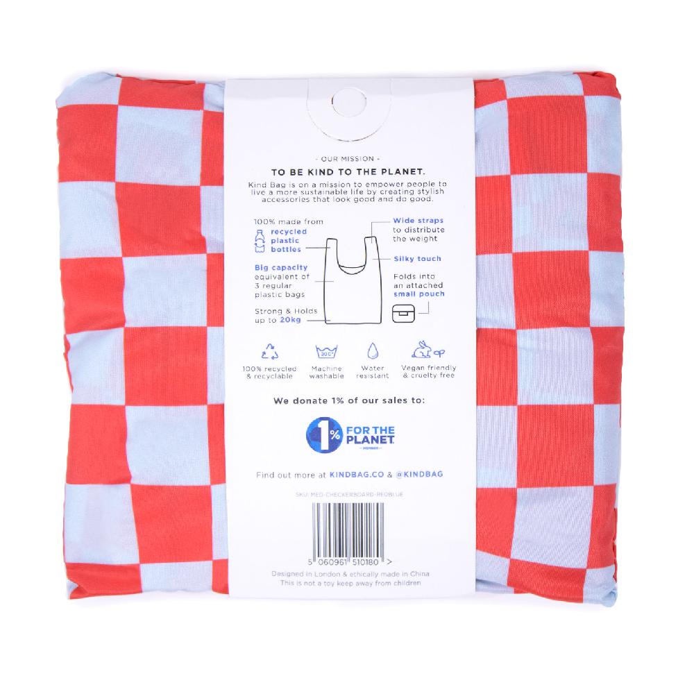 Trendform Medium Bag Checkerboard Red + Blue