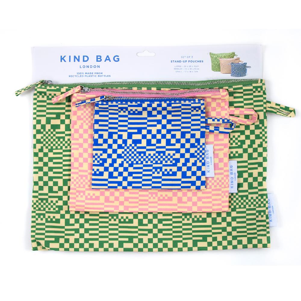 Trendform Pouches 3-Pack Trippy Checkerb