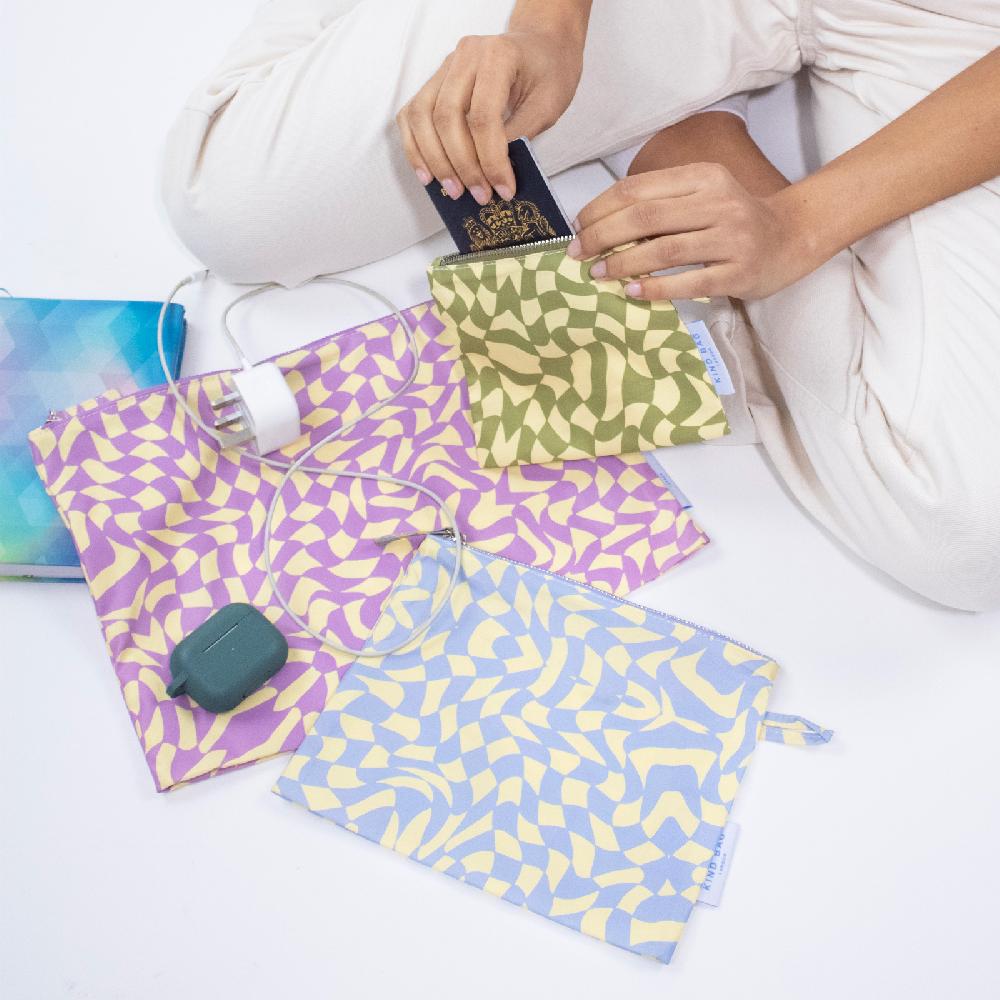 Trendform Pouches 3-Pack Wavy Check