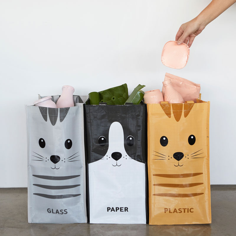 Trendform Recycling-Taschen MEOW 3er Set