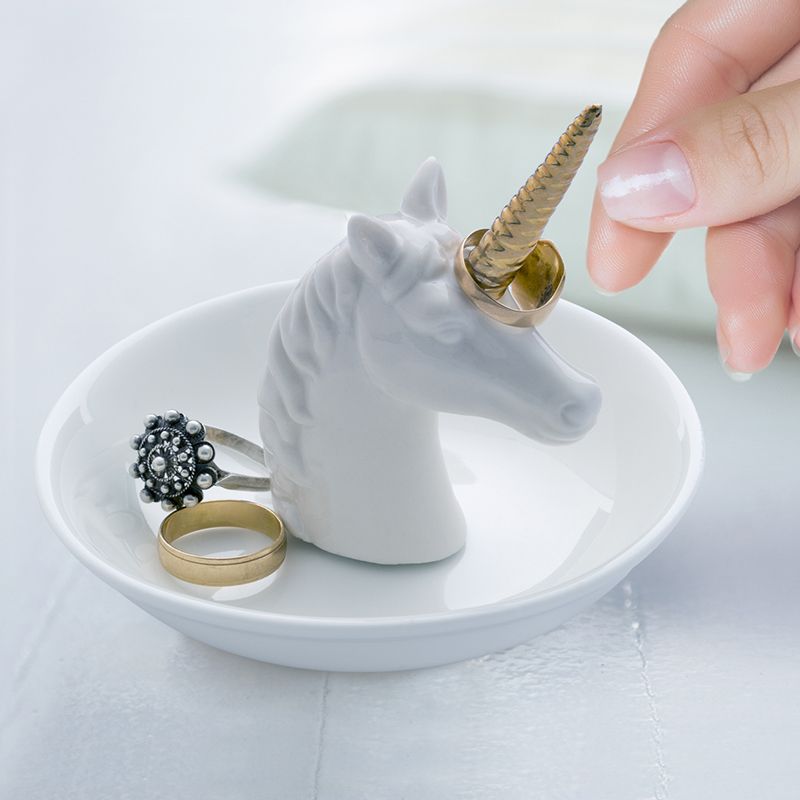 trendform Ringhalter UNICORN weiss aus Keramik