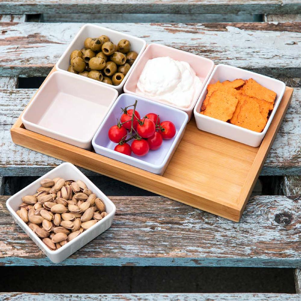 Trendform Schalenset Mit Holztablett 7er Set