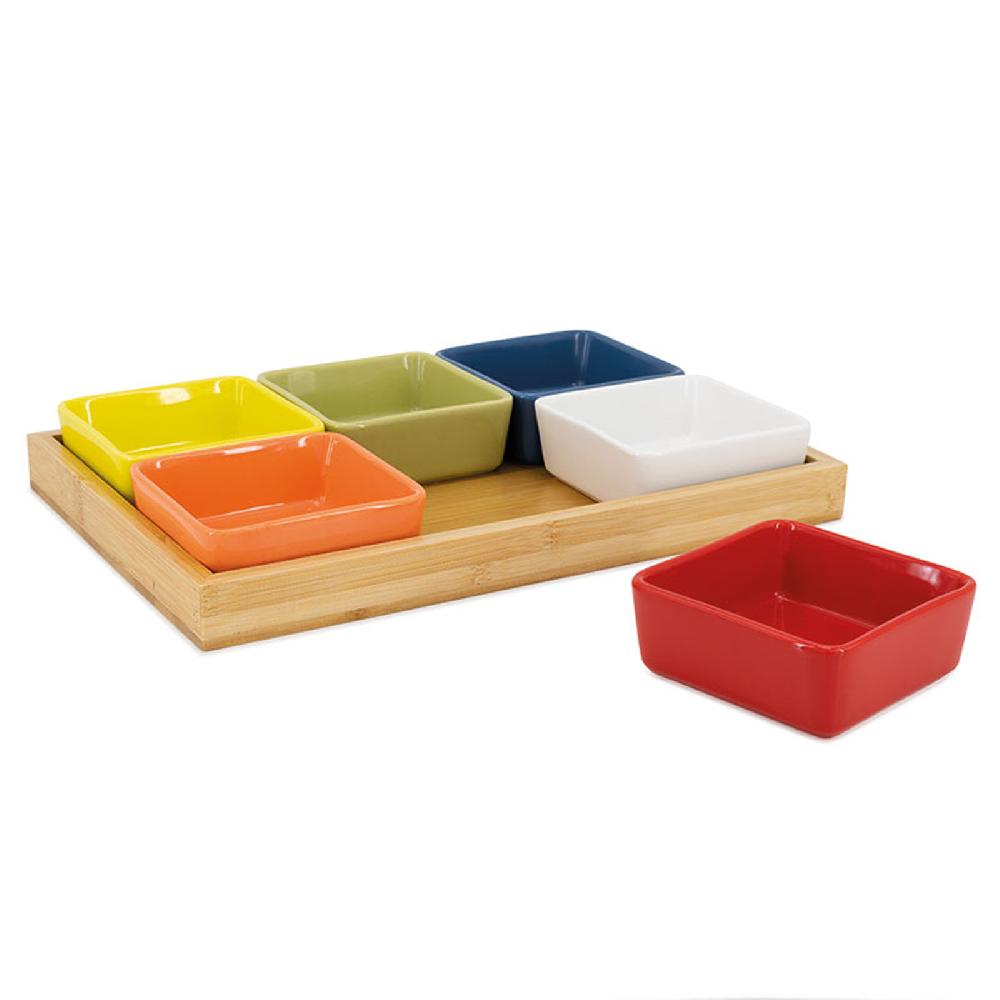 Trendform Schalenset Mit Holztablett 7er Set