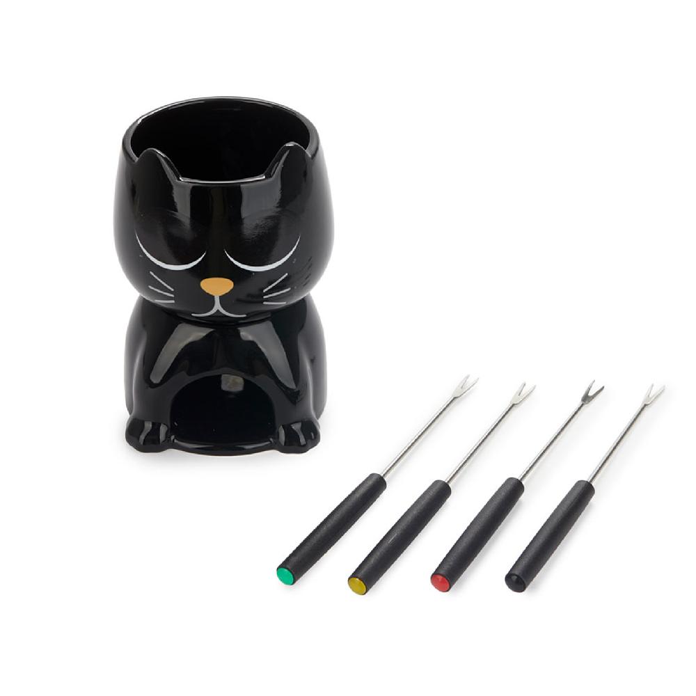Trendform Schokoladenfondue-Set WAKE CAT Schwarz