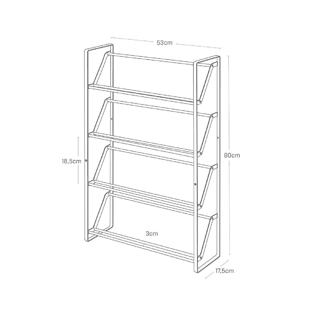 Trendform Schuhregal Mit 4 Ebenen FRAME Weiss