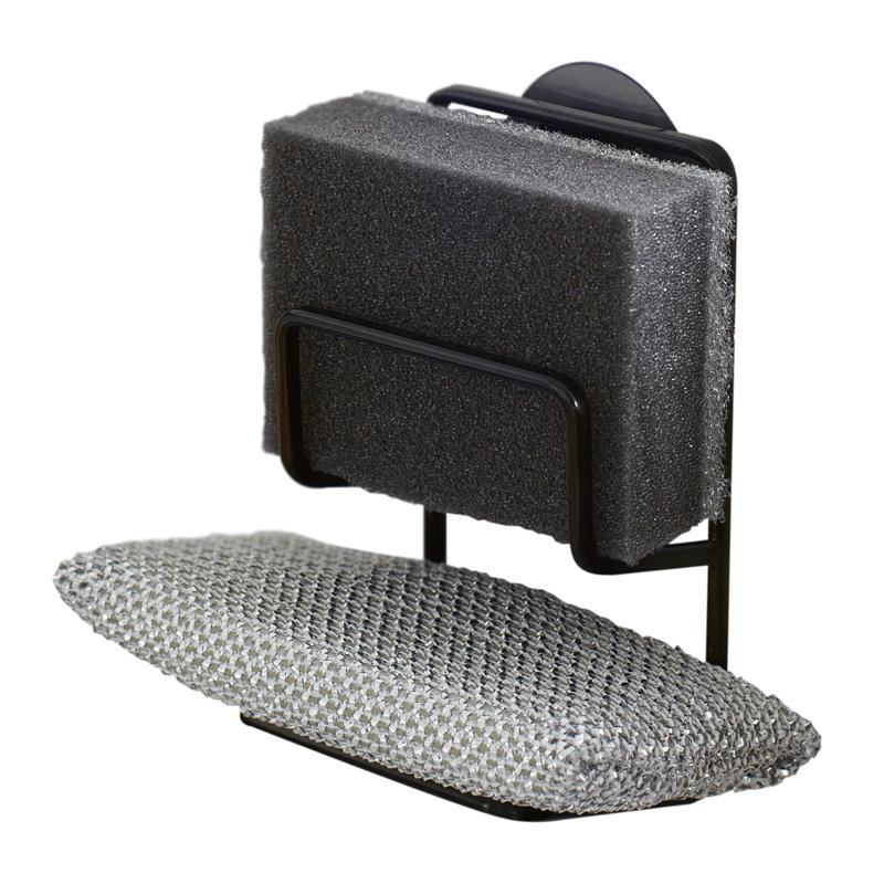 Trendform Schwammhalter TOWER Schwarz Mit Saugnapf