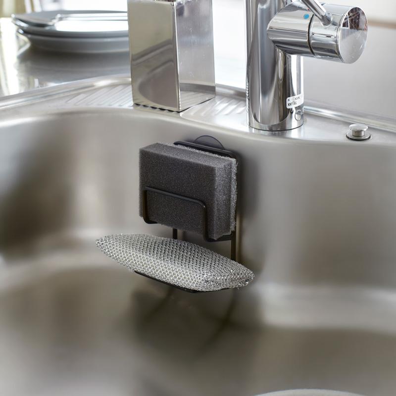 Trendform Schwammhalter TOWER Schwarz Mit Saugnapf