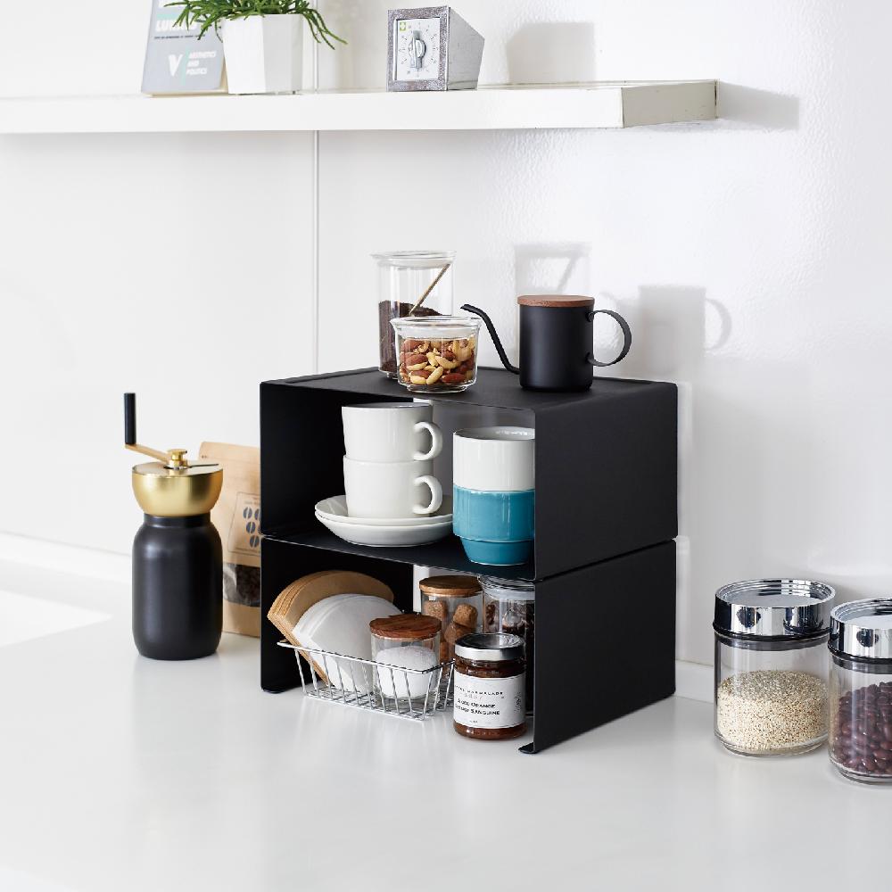 Trendform Stapelbares Küchenregal TOWER Schwarz